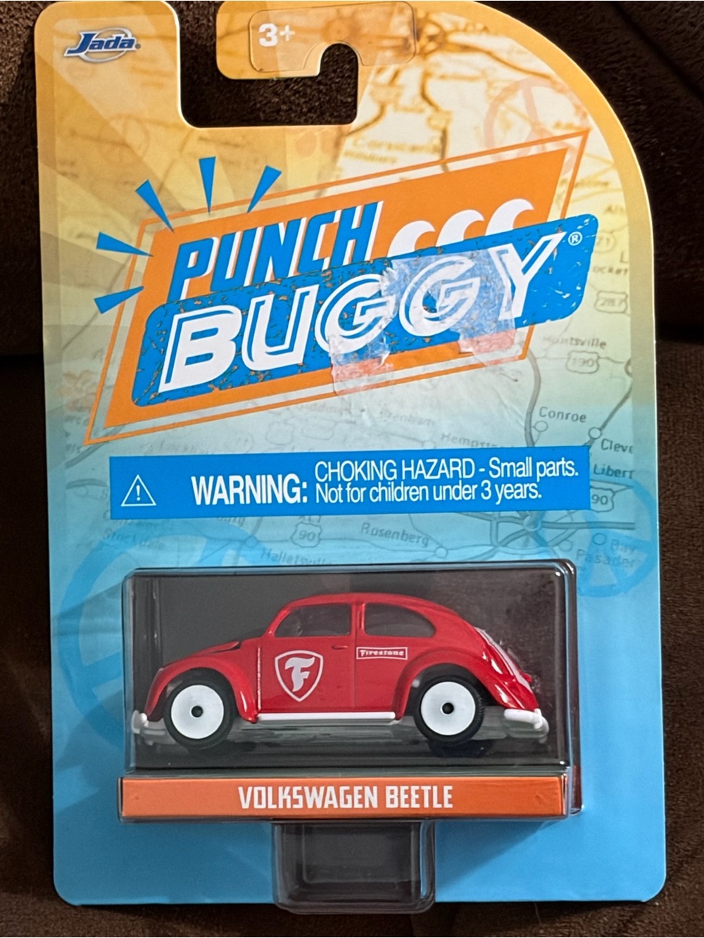 Jada Toys 1:64 scale "Slug Bug" diecast model of a red Volkswagen Beetle NEW